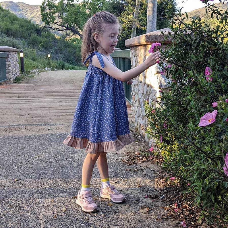 CAMILLE Girl Dress Pinafore sewing pattern Pdf, Woven, newborn up to 10 years, Les Parisiennes image 7