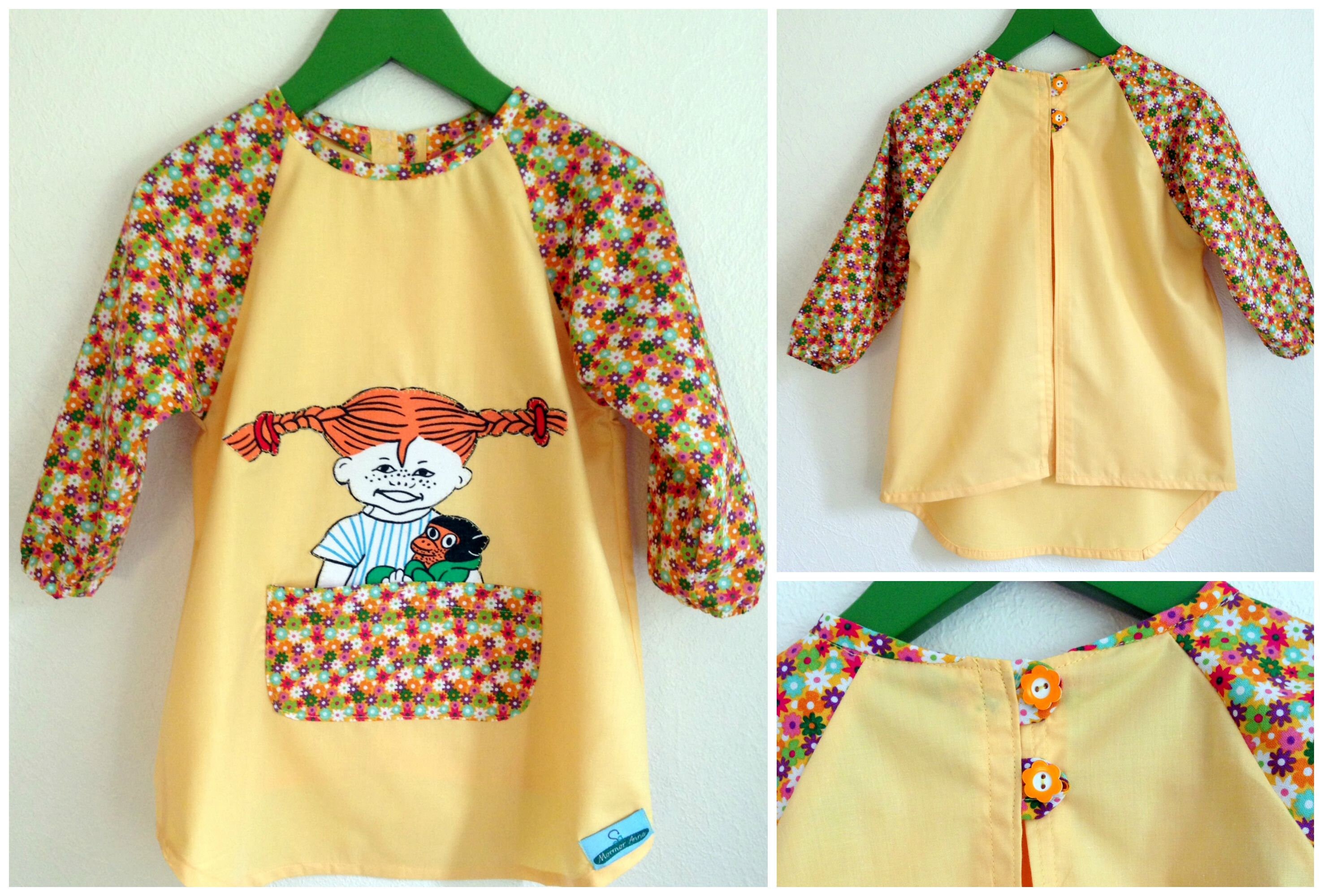 FLOWER APRON SMOCK Sewing Pattern Pdf , Raglan Sleeves, Children Painting  Overall, School Apron, Toddler Size 12 18 M 1 2 3 4 5 6 Yrs 