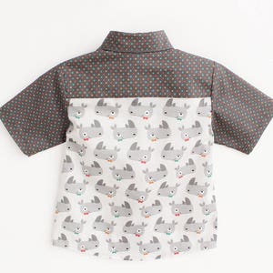 Boy Girl Shirt, YOKE Shirt Children Shirt Toddler Baby Shirt pattern Pdf sewing , Long and Short Sleeve, newborn up to 10 years image 7