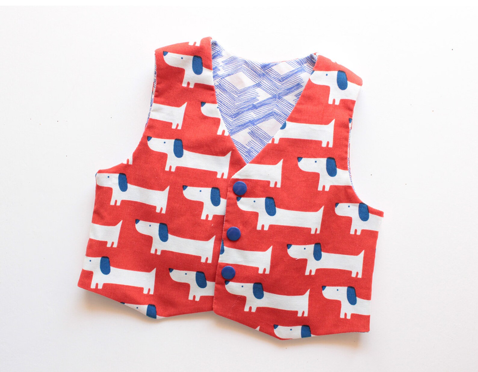 Children VEST Pattern Pdf Sewing, RED ROVER, Easy Cute Fully Lined