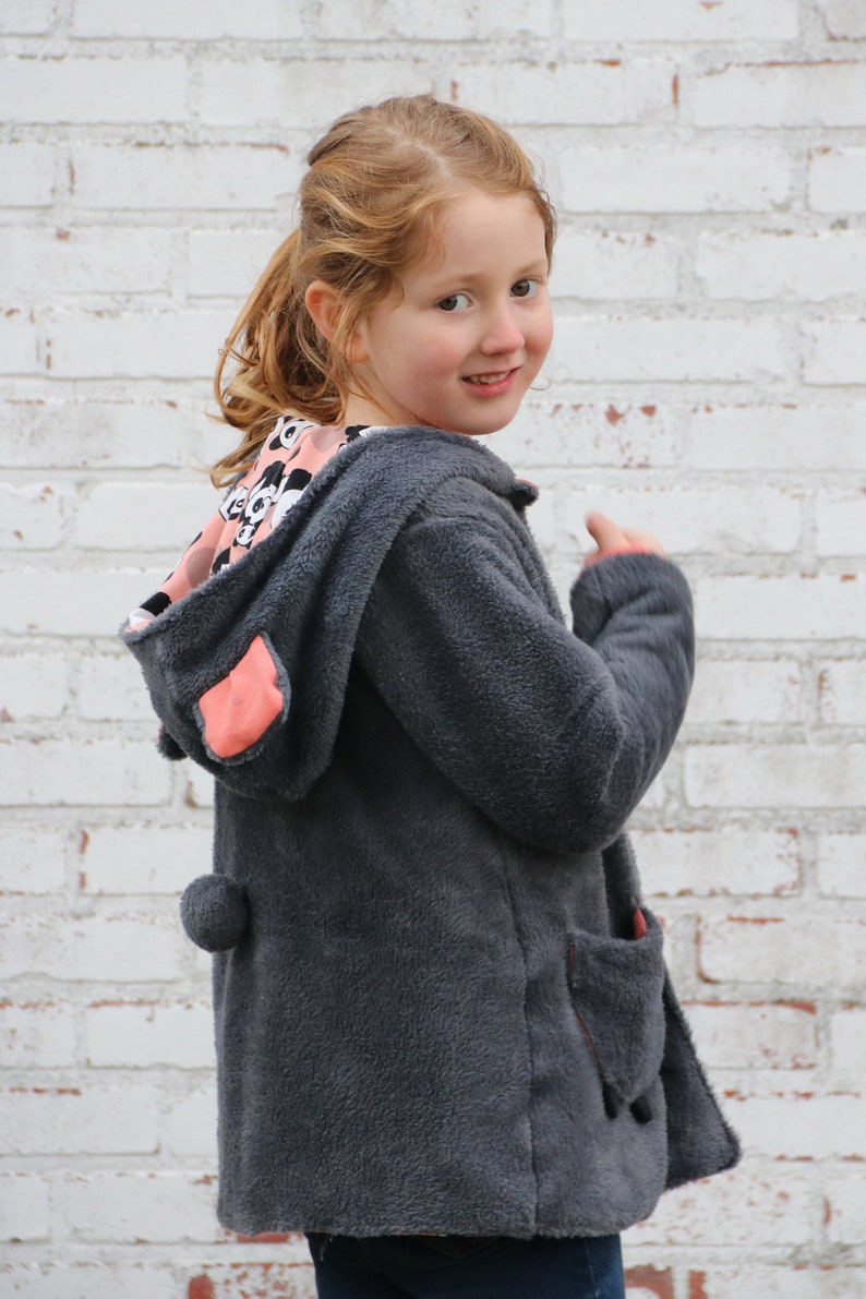 BUDDY BUDDY Kids Jacket pattern Pdf sewing, Baby Children Reversible Hooded Jacket, Bunny and Bear Jacket, Toddler, newborn up to 10 yrs image 7