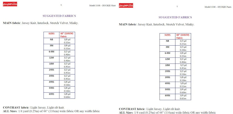 BUNDLE DUCKIE Children Baby Boy Girl Shirt and Pants pattern Pdf sewing, Knit Jersey Pajama, Kids toddler newborn 6 yrs image 10