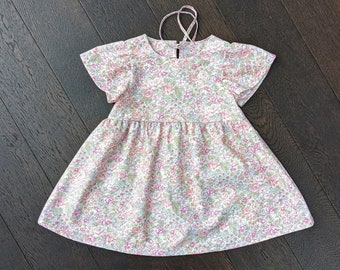 Girl Dress sewing pattern Pdf, GINKGO, Woven, newborn up to 10 years