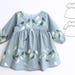 BLUE TIT Girl Baby Girl Dress sewing pattern Pdf, Woven Dress, Short and Long Sleeve, Toddler dress, newborn dress 0 - 10 years