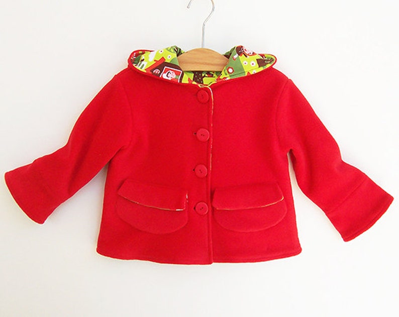 LITTLE RED Riding Hood Girl Jacket pattern Pdf sewing Coat | Etsy