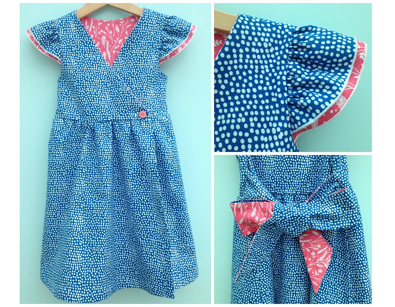 FAIRY Girl Dress pattern Pdf sewing Flutter Sleeve Dress | Etsy
