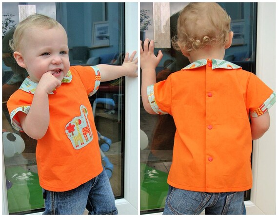 PATTER Patron de camisa Costura Pdf Camisa bebe nino nina Camisa nino Top blusa facil nino recien nacido hasta 6 anos Etsy Espana