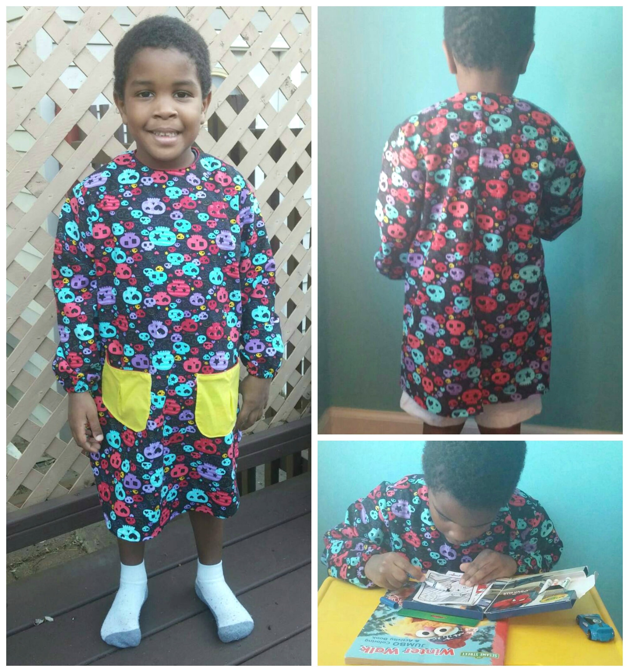 TWO APRONs SMOCKs Children pattern Pdf sewing Raglan and Etsy