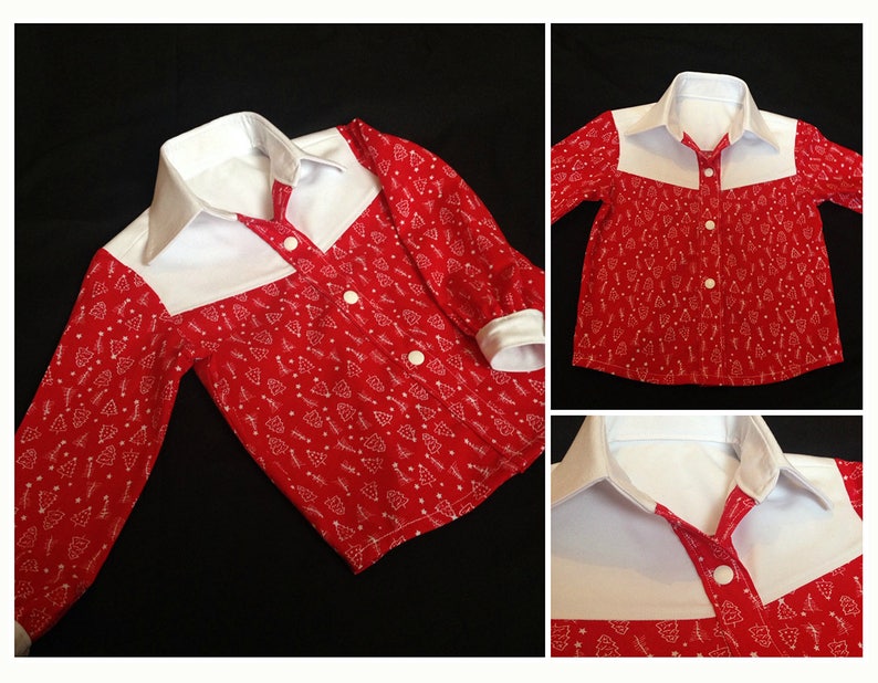 Boy Girl Shirt, YOKE Shirt Children Shirt Toddler Baby Shirt pattern Pdf sewing , Long and Short Sleeve, newborn up to 10 years image 8