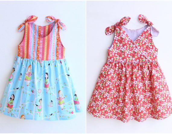girls toddler childrens pillowcase dress hot pink blue summer dress 4-6t yr size
