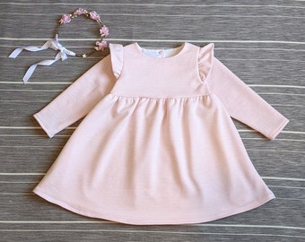 FAIRYTALE Girl Baby Girl Woven Knit Dress sewing pattern Pdf, Flutter Short and Long Sleeve, Toddler dress, newborn dress - 10 years