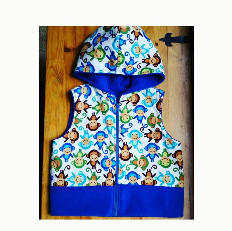DRAGON Boy Girl Hooded Vest pattern Pdf sewing pattern Hoodie Etsy