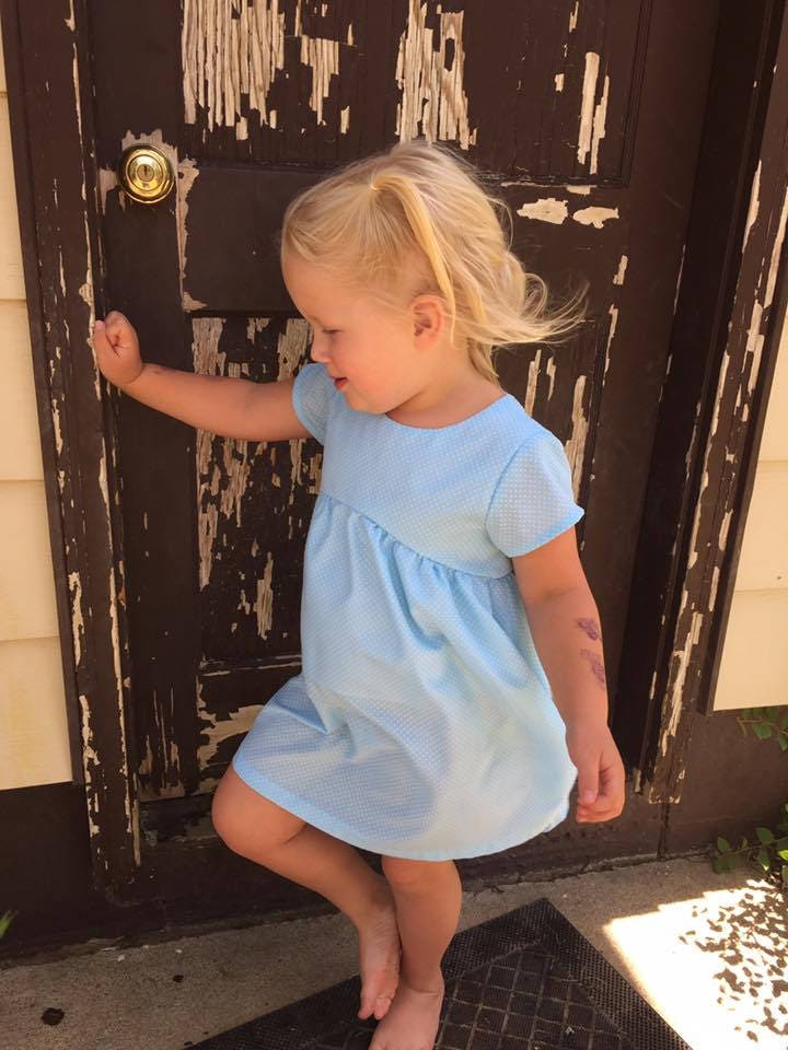 Girl Dress Sewing Pattern Pdf, BLUE TIT, Long and Short Seeve