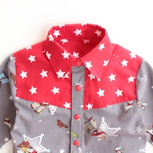 Boy Girl Shirt, YOKE Shirt Children Shirt Toddler Baby Shirt pattern Pdf sewing , Long and Short Sleeve, newborn up to 10 years image 1