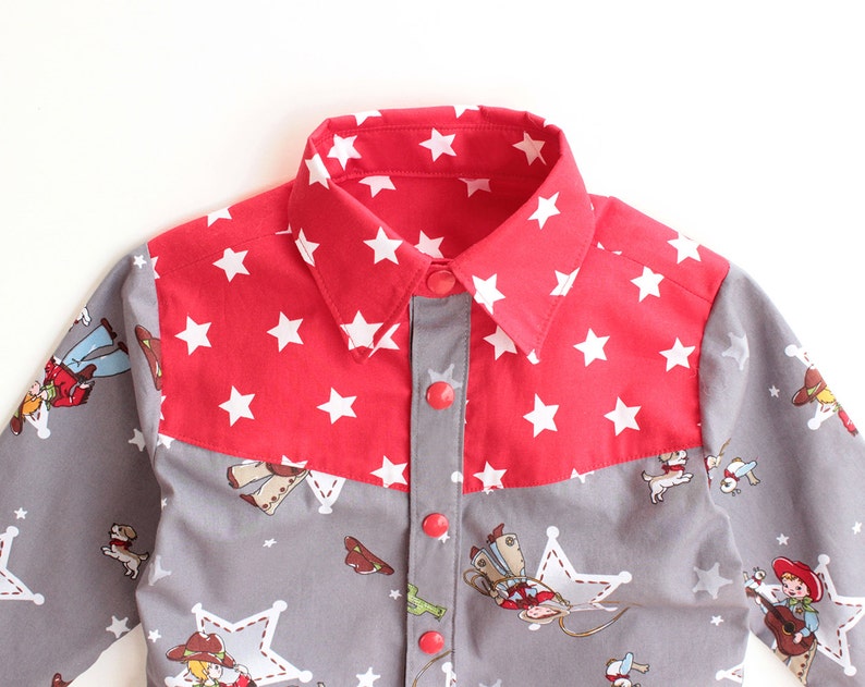 Boy Girl Shirt, YOKE Shirt Children Shirt Toddler Baby Shirt pattern Pdf sewing , Long and Short Sleeve, newborn up to 10 years image 1