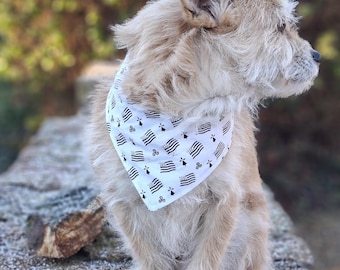Bandana para perro - Símbolos bretones - 100% algodón - Cierre a presión.