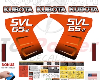 Fits KUBOTA SVL65-2 Decal Kit Skid Steer / safety decals