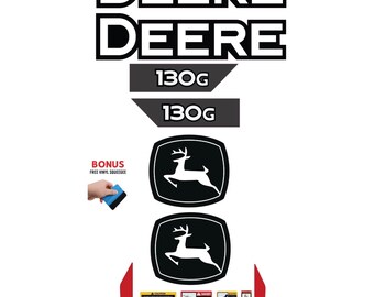 Passend für JOHN DEERE 130 Decal-Kit Bagger 3 M VINYL