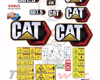 Fits caterpillar 307.5 Decal Kit MINI EXCAVATOR