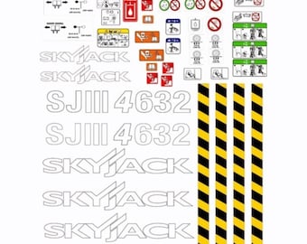 Fits Skyjack SJIII 4632 Scissor Lift Decal Kit / 3M VINYL