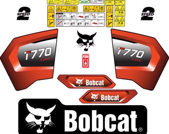 Bobcat T770 Decal Kit, 3M Vinyl Safety Stickers