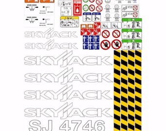 Fits Skyjack SJ 4746 Scissor Lift Decal Kit / 3M VINYL