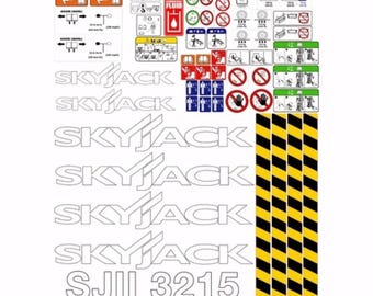 Fits Skyjack SJIII3215 Scissor Lift Decal Kit / 3M VINYL