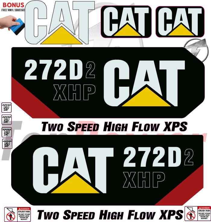 thumbnail image 2 of 3M Caterpillar CAT D2 Dozer Decals Set – Vinyl Stickers, Tractor D2 2 of 5