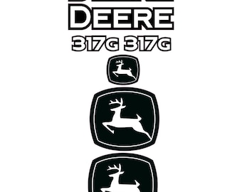 Passend für JOHN DEERE 317G Aufkleber Kit Skid Steer 3 M VINYL
