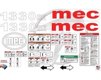 Fits MEC 1330-ES Scissor Lift Decal Kit