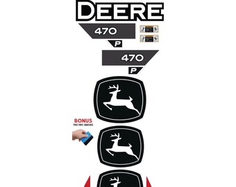 Passend für JOHN DEERE 470 Decal-Kit Bagger 3 M VINYL