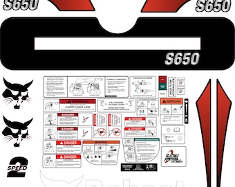 Fits Bobcat S650 Decal Kit Skid Steer / safety decals 3M VINYL / FREE SHIPPING