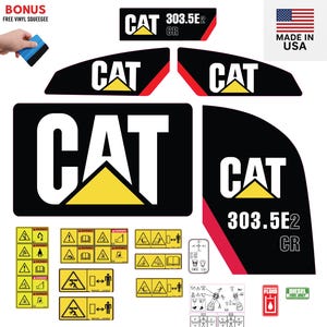 thumbnail image 2 of Aftermarket Bobcat 328 Mini Excavator Decal Kit – Replacement Stickers, 3M Vinyl 2 of 4