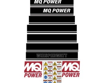 Fits Multiquip 25 KVA Generator Decal Kit - MQ Power - 3M Vinyl