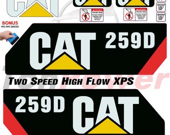 Caterpillar 259D Skid Steer Decal Kit, 3M Vinyl