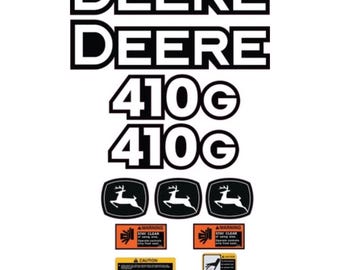 Fits John Deere 410G Backhoe Loader Decal Kit / 3M VINYL