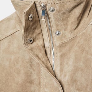 Chaqueta de ante para mujer inspirada en Zara que se ha vuelto viral / Chaqueta con cuello alto y cremallera imagen 13