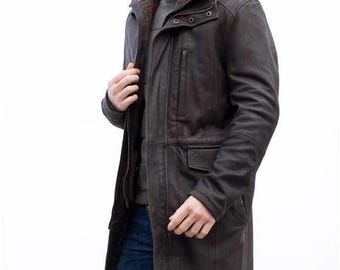 Abrigo largo de cuero Kirkland