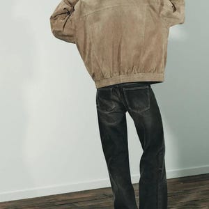 Chaqueta de ante para mujer inspirada en Zara que se ha vuelto viral / Chaqueta con cuello alto y cremallera imagen 16