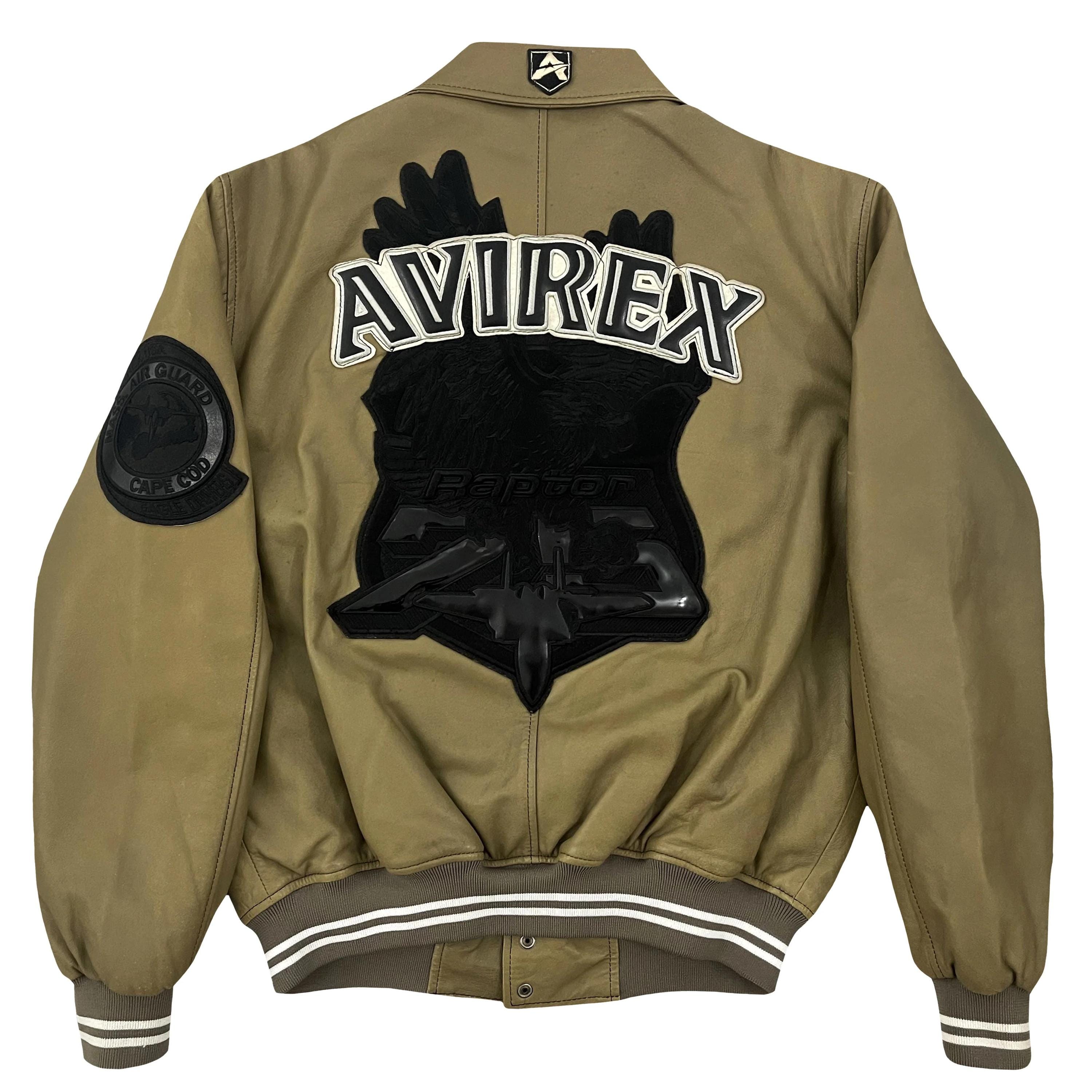 Avirex Raptors Leather Varsity Jacket || Pure Leather Jacket - Etsy UK