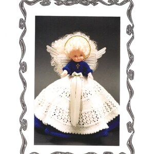 PDF Pattern. Knit Angel Doll Pattern ANGEL Jodi Dawn 4 In Millennium JAO Series Knit Bed Doll Pattern. Full Lace Skirt. Knitting Series image 2