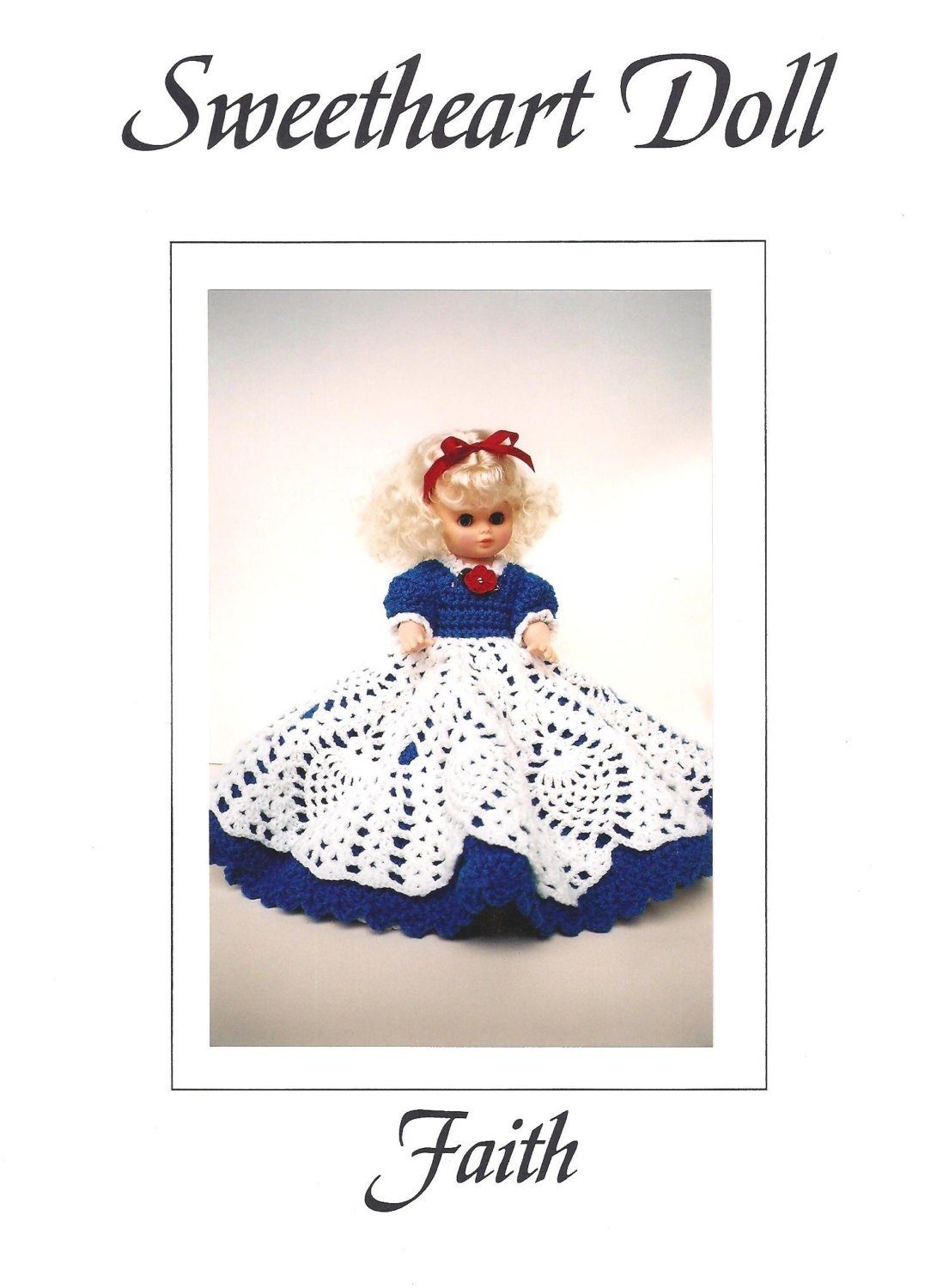PDF Crochet Bed Doll Pattern. 1 FAITH Sweetheart Doll Series. Full Pineapple Lace Skirt. Easy ...