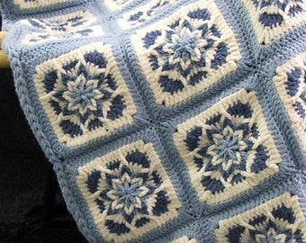 AMAZING STAR AFGHANS - 4 Crochet Afghan Patterns - Star Motifs: Square, Large Square, Round, Hexagon. Crochet Star Afghan Patterns Download!