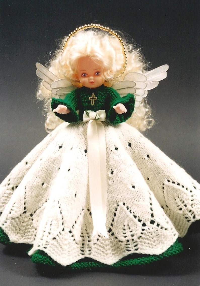 PDF Pattern. Knit Bed Doll Pattern ANGEL Susan Eileen 3 Dans