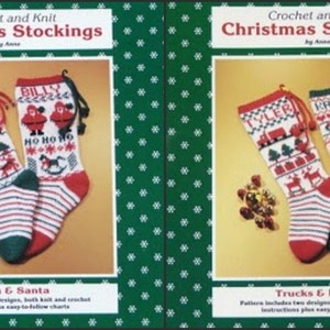 May include: Two sets of Christmas stockings, each with two stockings. The first set features a train and Santa Claus design, with the names "Ron" and "Billy" on the stockings. The second set features a truck and heart design, with the names "Tyler" and "Kayla" on the stockings.