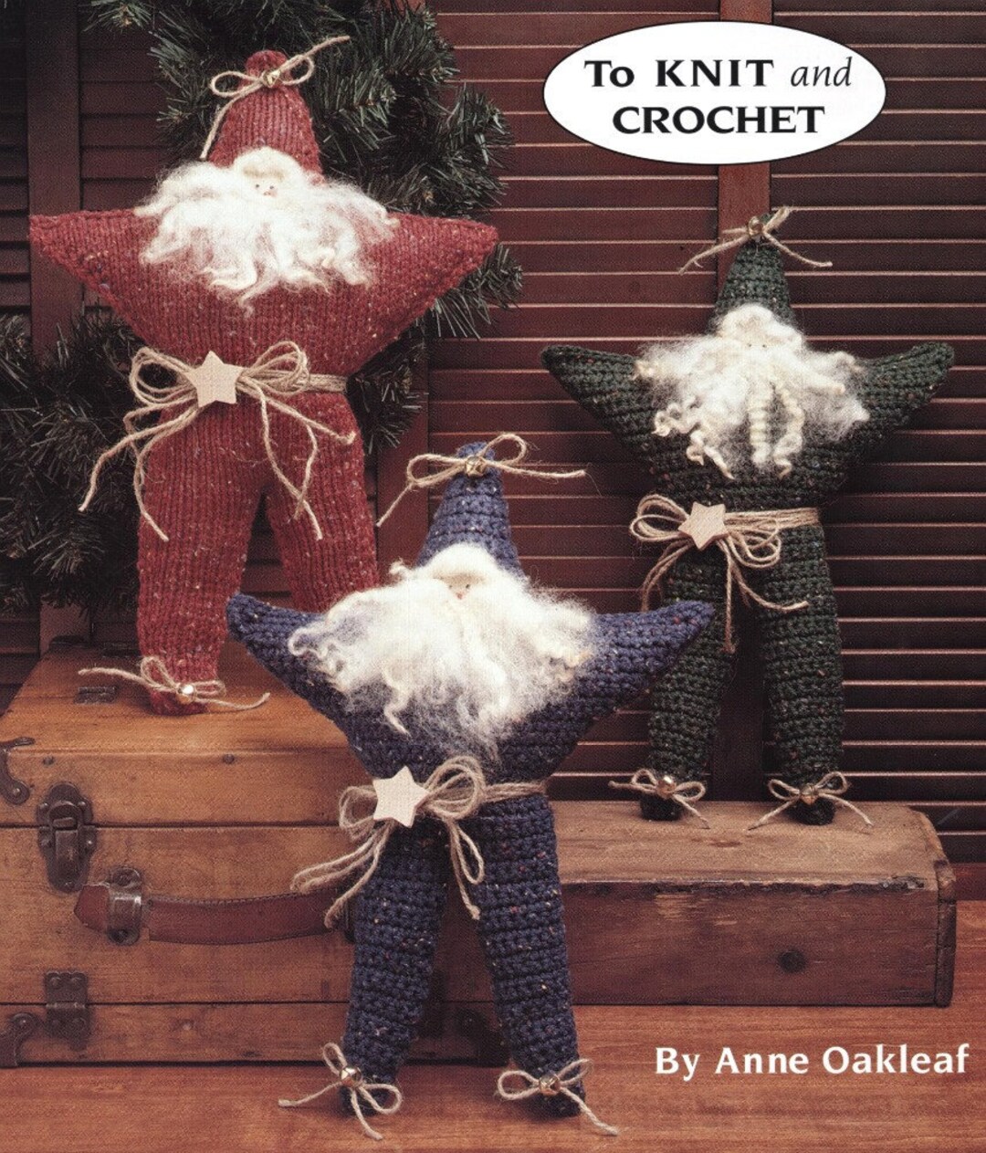 PDF Pattern - Santa is A Country Star - KNIT and CROCHET Santa Star ...