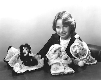 Pdf Pattern. KATHY'S PUPPET BABIES Adorable Crochet Pattern from J A O Enterprises - 3 Designs - Crochet Hand Puppet Doll Patterns