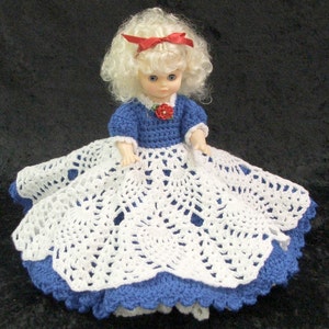 PDF Crochet Bed Doll Pattern. #1 FAITH Sweetheart Doll Series. Full Pineapple Lace Skirt. Easy Understand Instructions. GR8 Gift For Girls