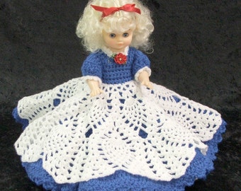 PDF Crochet Bed Doll Pattern. #1 FAITH Sweetheart Doll Series. Full Pineapple Lace Skirt. Easy Understand Instructions. GR8 Gift For Girls