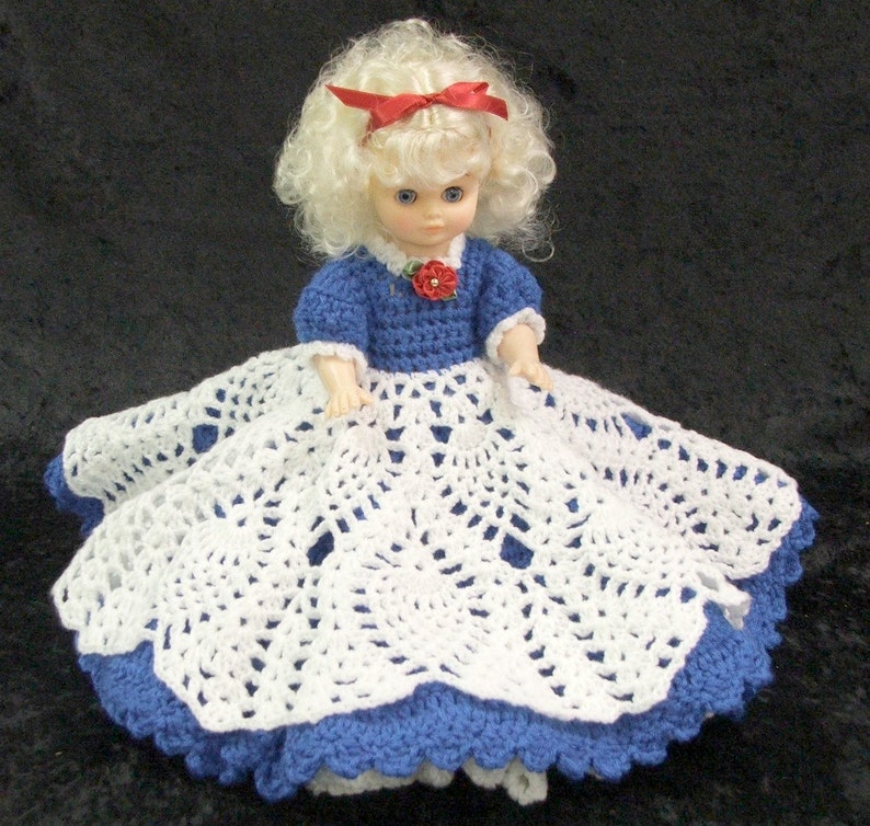 PDF Crochet Bed Doll Pattern. 1 FAITH Sweetheart Doll Series. Full Pineapple Lace Skirt. Easy ...